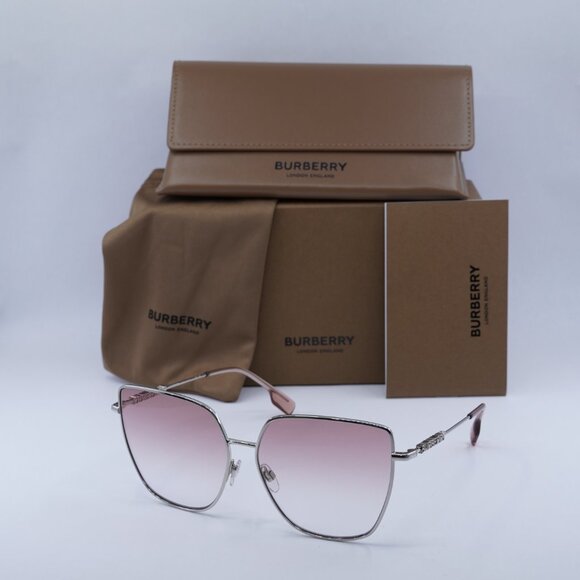 Final Price! Burberry BE3143 10058D Silver/Pink Sunglasses - Picture 4 of 10